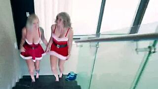 step mom and step aunt surprise me for christmas