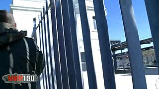 tight argentinian beauty pisses on hard cocks during wild session