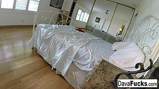 Brunette dava foxx plays with herself in solo