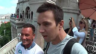 Wow! Titus & Lauro Giotto Bang a Horny Chick in Public Double Action!