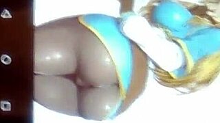 anime princess zelda gets a cum tribute in latex hentai style