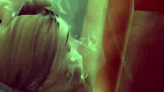 In The Sims, a character performs a deep throat scene in 3D animation.