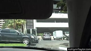 Ashlynn Taylor strips in public for a daring fetish masturbation show