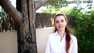 redhead nurse with small tits tries her first x casting. hot!