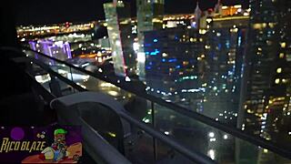 Ariel Love Sucks and Fucks Huge Dick on Balcony