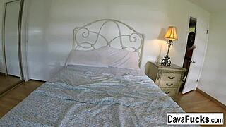 Brunette dava foxx plays with herself in solo