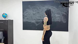 Stunning Teacher Films Wild Porn in Classroom for Thrills!