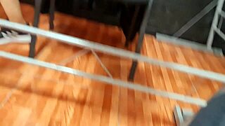 Upskirt on Mexican insurance seller Nataly showing her private hairs