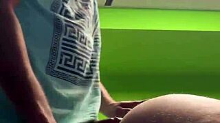 Oh, she's getting fucked in the ass so hard! That BBW's pussy is dripping!