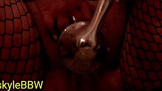 I, BBW ItsKylie, play in the shower wearing fishnets.