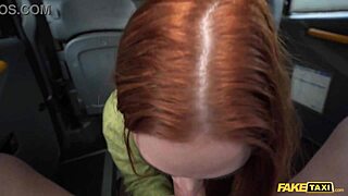 Redhead milf rides big dick in taxi 😘
