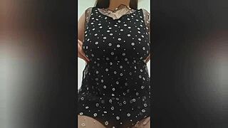 Busty Cutie Plays Big Tits Sexy Dress Luxuryorgasm