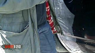 tight argentinian beauty pisses on hard cocks during wild session