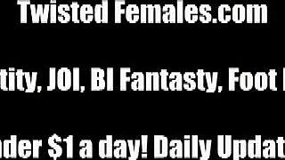 in this bdsm scene, the mistress tells her slave, 'you are the worst slave i have ever seen' from a pov perspective