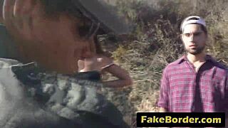 fake mexican border patrol lured beautiful brunette