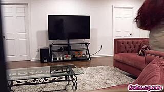 Naughty Sabina Rouge Wants to Have Sex with Her Straight Friend Scarlett Sage and Rigs Hidden Cameras in Her Apartment So We Can Watch the Progress