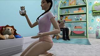 Niece Plays With Uncle's Hard Dick.