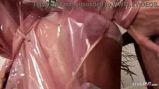 Big boobs milf Paige Ashley strips, but fuck without naked in rainy clothed sexe, cfnm encounter