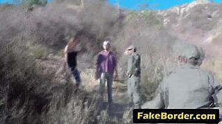 fake mexican border patrol lured beautiful brunette