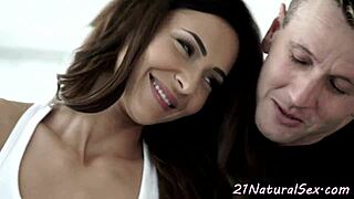 This classy beauty got fingered gently at first. Then she was fucked slow and deep in a sensual scene.