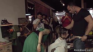 I watch brunette in public double penetration humiliation