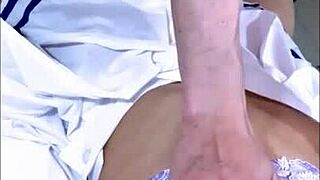 The stepdaughter pleads as he continues the intense penetration