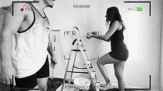 Painter Cums In Wife's Mouth! Amateur Orgasm!