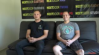 Straight men have sex for the first time through auditioning