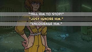 in star channel 34 part 82, the anime brunette says, 'check out my big tits in this hentai game'