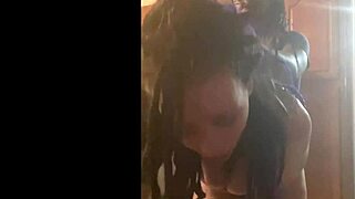 Beautiful Latina dreadhead bent over kitchen counter for deep domination 😈
