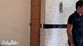 Uncle arrives and gets frisky with his friend.