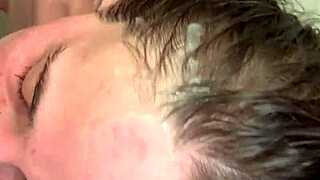 Underwater deepthroat sucking with ass licking and cum facial.