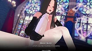 playing succubus hentai game and getting naughty with the succubus 😈