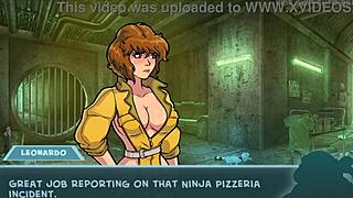 in star channel 34 part 82, the anime brunette says, 'check out my big tits in this hentai game'