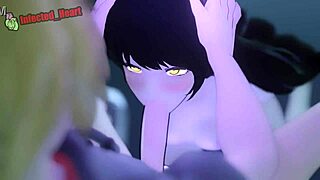 blake gets taken up the ass in an outdoor anime loop