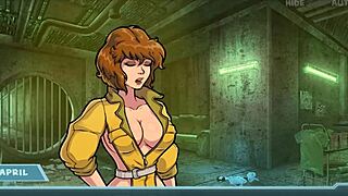 in star channel 34 part 82, the anime brunette says, 'check out my big tits in this hentai game'