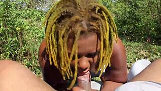 Hd Poizon Ivy Sucks Don Whoe's Big Black Cock On The Highway Side