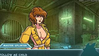 in star channel 34 part 82, the anime brunette says, 'check out my big tits in this hentai game'