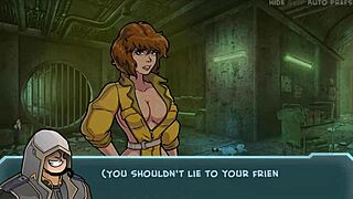 in star channel 34 part 82, the anime brunette says, 'check out my big tits in this hentai game'