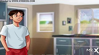 Feeling the big cucumber deep inside in Summertime Saga episode 14