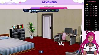 Vtuber Lewdneko Plays Harem Hotel Part 12 – Footjob Fun?