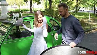 Future bride Rebecca Volpetti cheats with photographer in rough anal session.