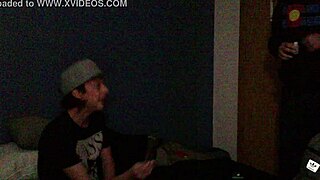 Str8 jock fucks amateur couple's ass at party