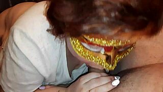 Curvy Russian BBW Sucks Cock in Closeup, Watches Eyes, Eats Cum