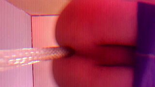 The taste of banana sexual fetish and the efect of shemale playing with her dildo