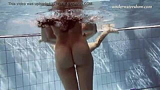 hey, watch iva brizgina and paulinka as hot softcore lesbians in the pool.