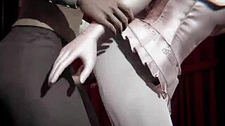 Silver Screen Vibes: Prom Queen Gets Creampied in Vintage 3D Porn