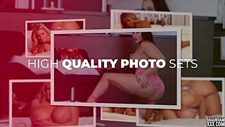 Milf joins two others for an intense interracial blowjob session.