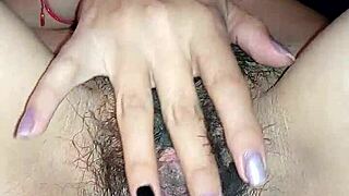 my wife, a milf, masturbating in the bedroom.