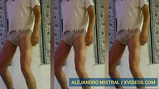 yo, check alejandro mistral rocking white and blue briefs again!